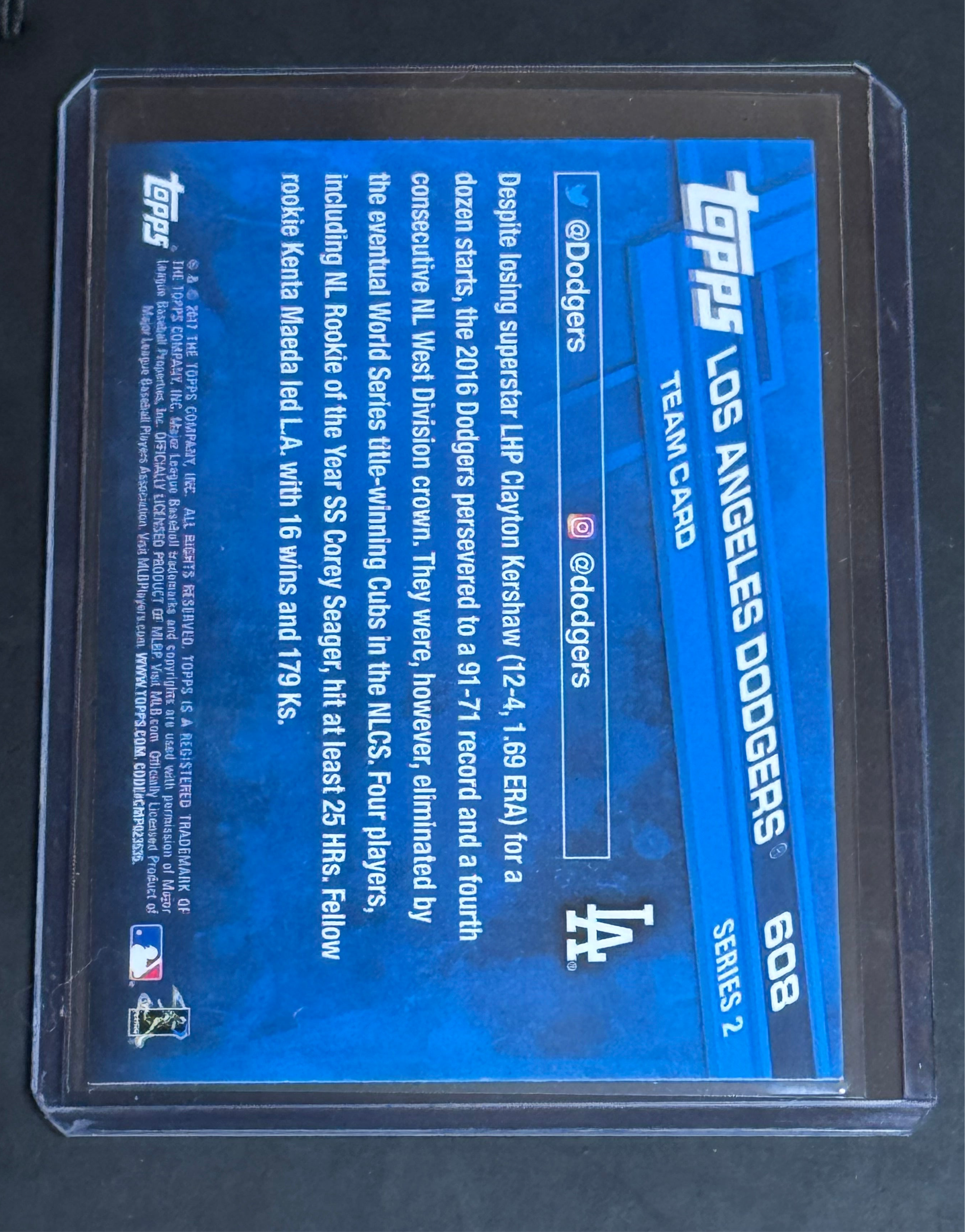Los Angels Dodgers Team Card