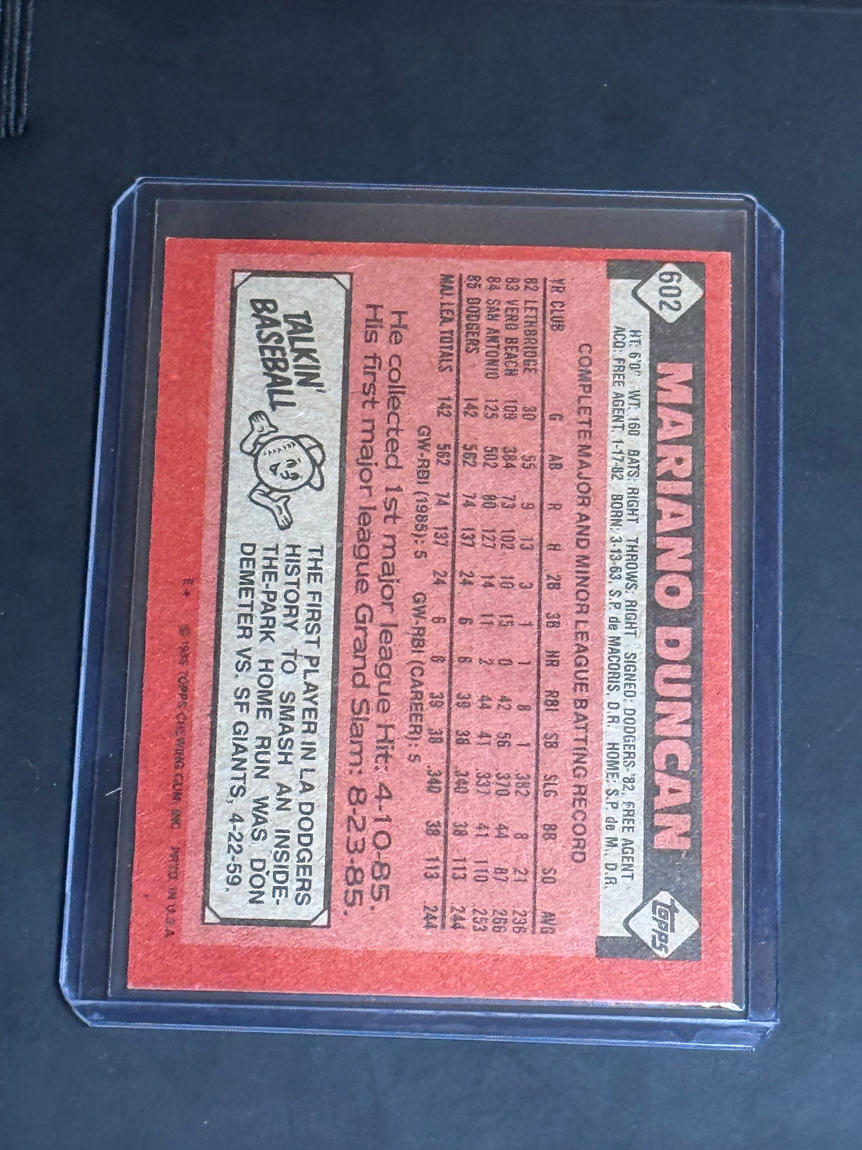 1986 Mariano Duncan RC
