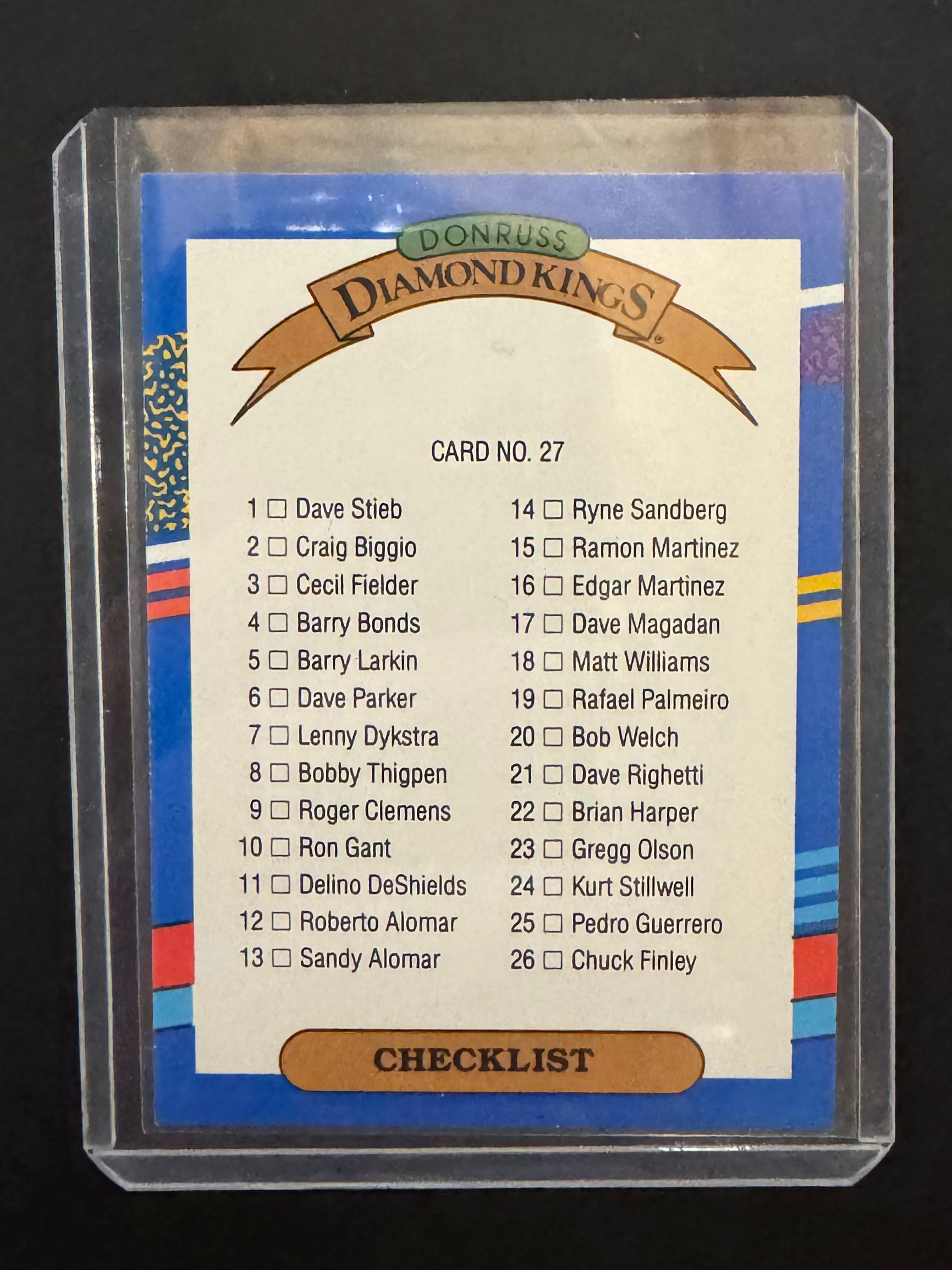 1991 Donruss Diamond Kings Lot